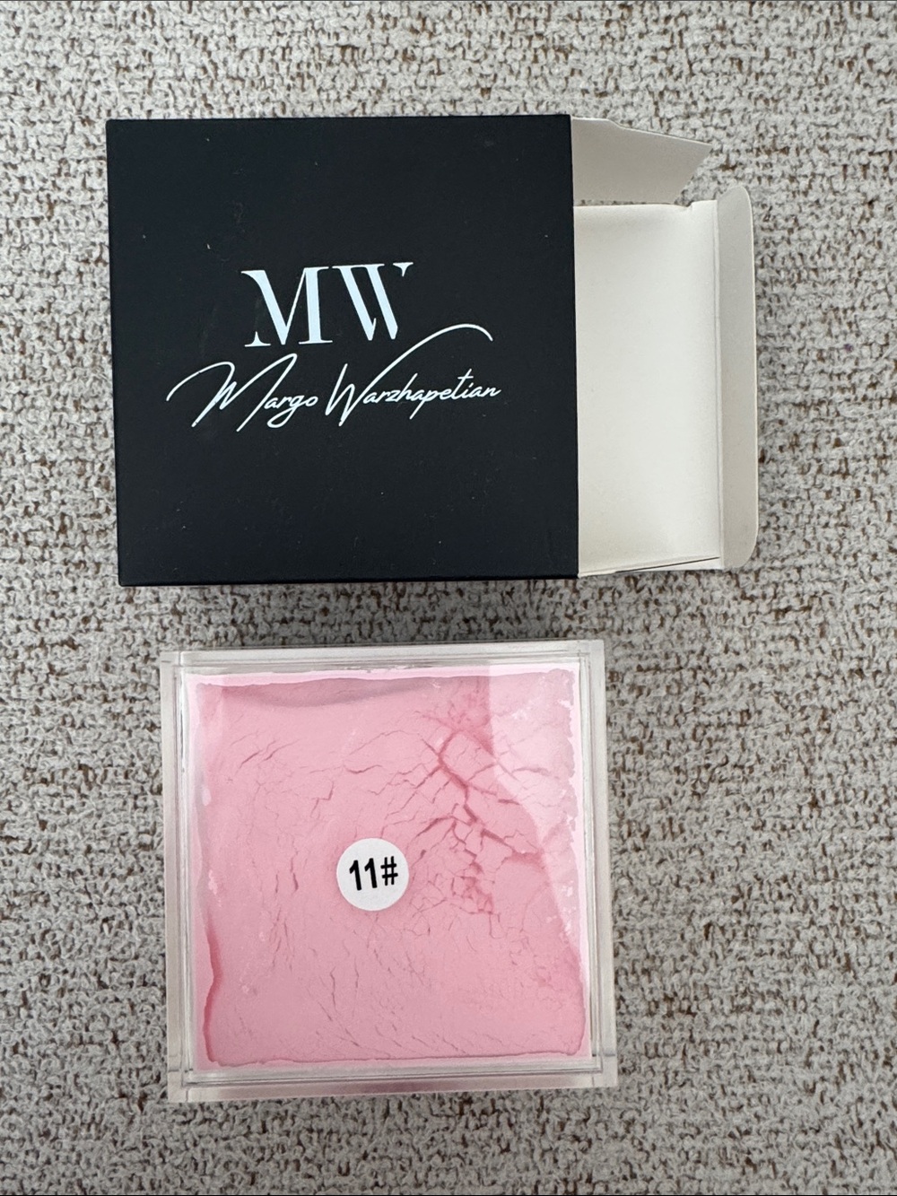 Margo Warzhapetian Face Powder - Matte Finish Lightweight Makeup Compact - PINK